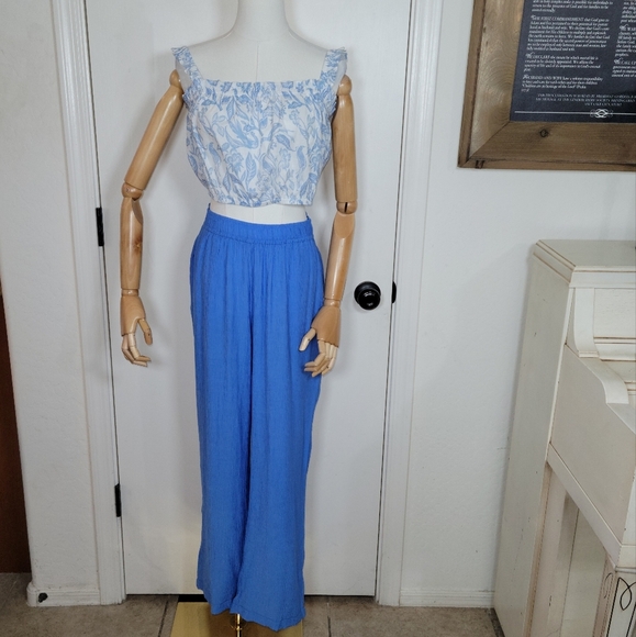 Levete Room Summer Blue Pants Size Small - Picture 1 of 13